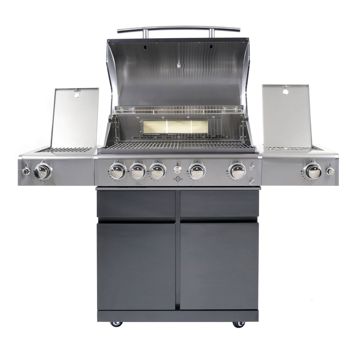 BARBECUE A GAS ALLGRILL CHEF L BLACK FORNELLO E STEAKZONE AllGrill Barbecue a gas | Il Mondo Del Barbecue