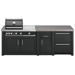 CUCINA DA ESTERNO GRANDPRO ALUKITCHEN CON BBQ G4+ SERVIZI E FRIGORIFERO