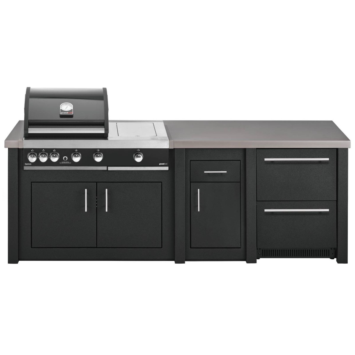 CUCINA DA ESTERNO GRANDPRO ALUKITCHEN CON BBQ G4+ SERVIZI E FRIGORIFERO