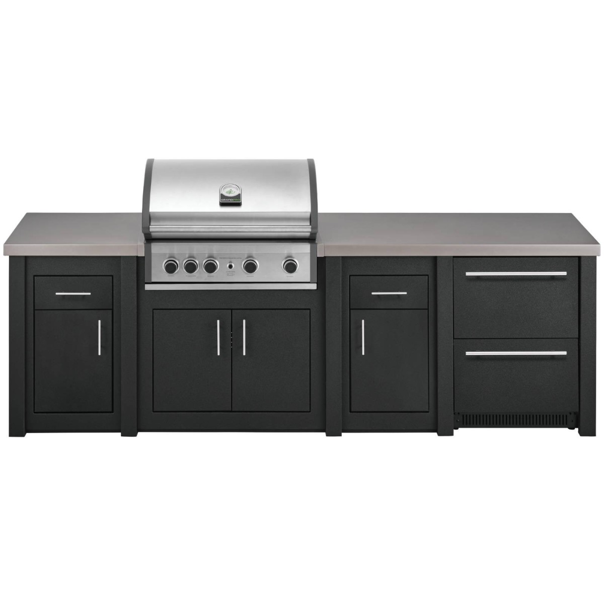 CUCINA DA ESTERNO GRANDPRO ALUKITCHEN CON BBQ PRO ELITE SERVIZI E FRIGORIFERO