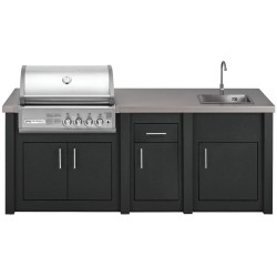 CUCINA DA ESTERNO GRANDPRO ALUKITCHEN CON BBQ CROSSRAY SERVIZIO E LAVELLO
