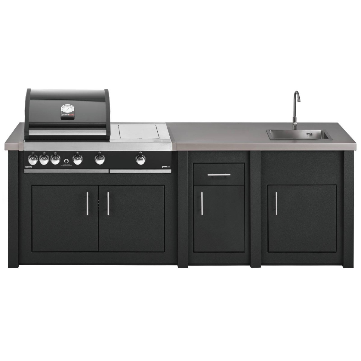 CUCINA DA ESTERNO GRANDPRO ALUKITCHEN CON BBQ G4+ SERVIZIO E LAVELLO