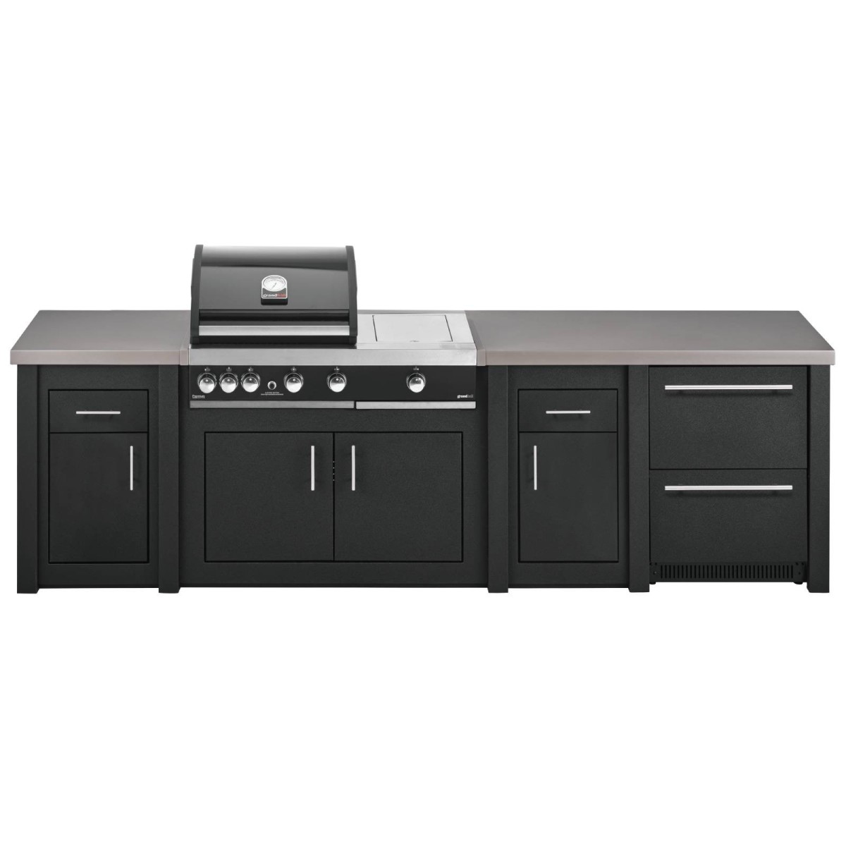 CUCINA DA ESTERNO GRANDPRO ALUKITCHEN CON FRIGO BBQ G4+ SERVIZIO E FRIGO