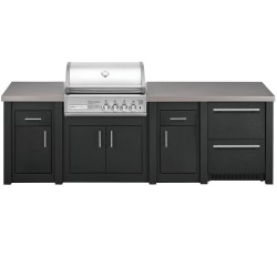 CUCINA DA ESTERNO GRANDPRO ALUKITCHEN CON BBQ CROSSRAY SERVIZI E FRIGORIFERO