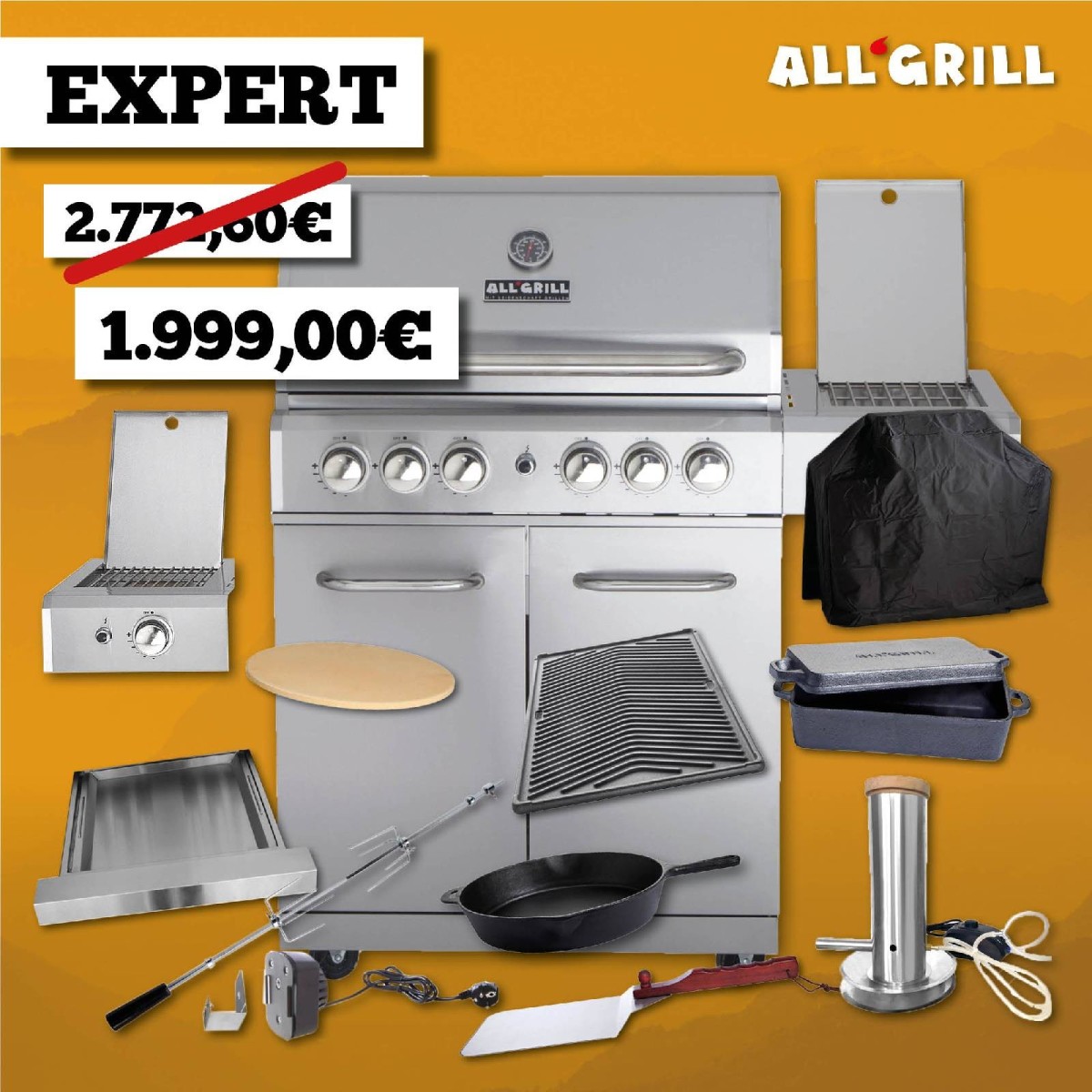 ALLGRILL ALLROUNDER L ANNIVERSARY PACK EXPERT AllGrill Barbecue a gas | Il Mondo Del Barbecue