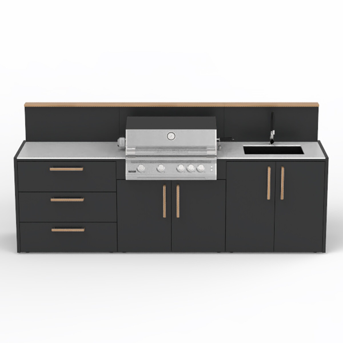 SCHIENALE SUPERIORE ANTRACITE PER MODULO ANGOLARE | Il Mondo del Barbecue