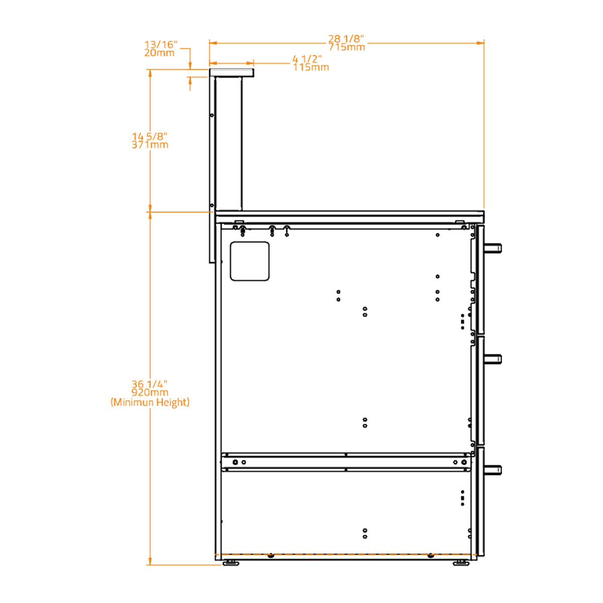 SCHIENALE SUPERIORE ANTRACITE PER MODULO ANGOLARE | Il Mondo del Barbecue