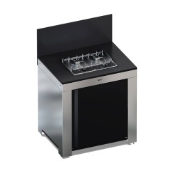 MODULO PIANO COTTURA MASTER NERO E INOX | Il Mondo Del Barbecue