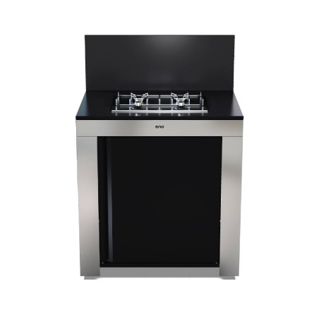 MODULO PIANO COTTURA MASTER NERO E INOX | Il Mondo Del Barbecue
