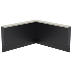 SCHIENALE SUPERIORE ANTRACITE CON TOP PIETRA DI LUNA PER MODULO ANGOLARE | Il Mondo del Barbecue