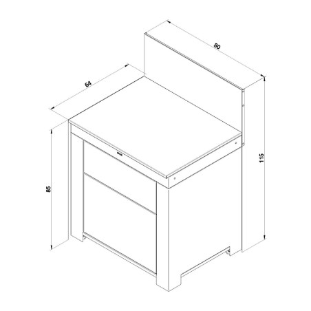 MODULO PIANO DI LAVORO CON CASSETTI SALVIA  | Il Mondo Del Barbecue