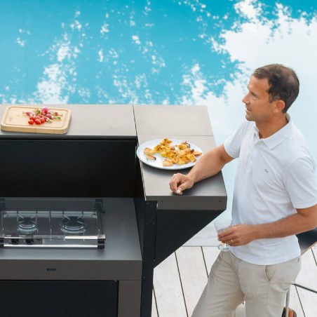 MODULO KIT PIANO BAR 60 GRIGIO SCURO Eno Piastre in ghisa smaltata | Il Mondo Del Barbecue
