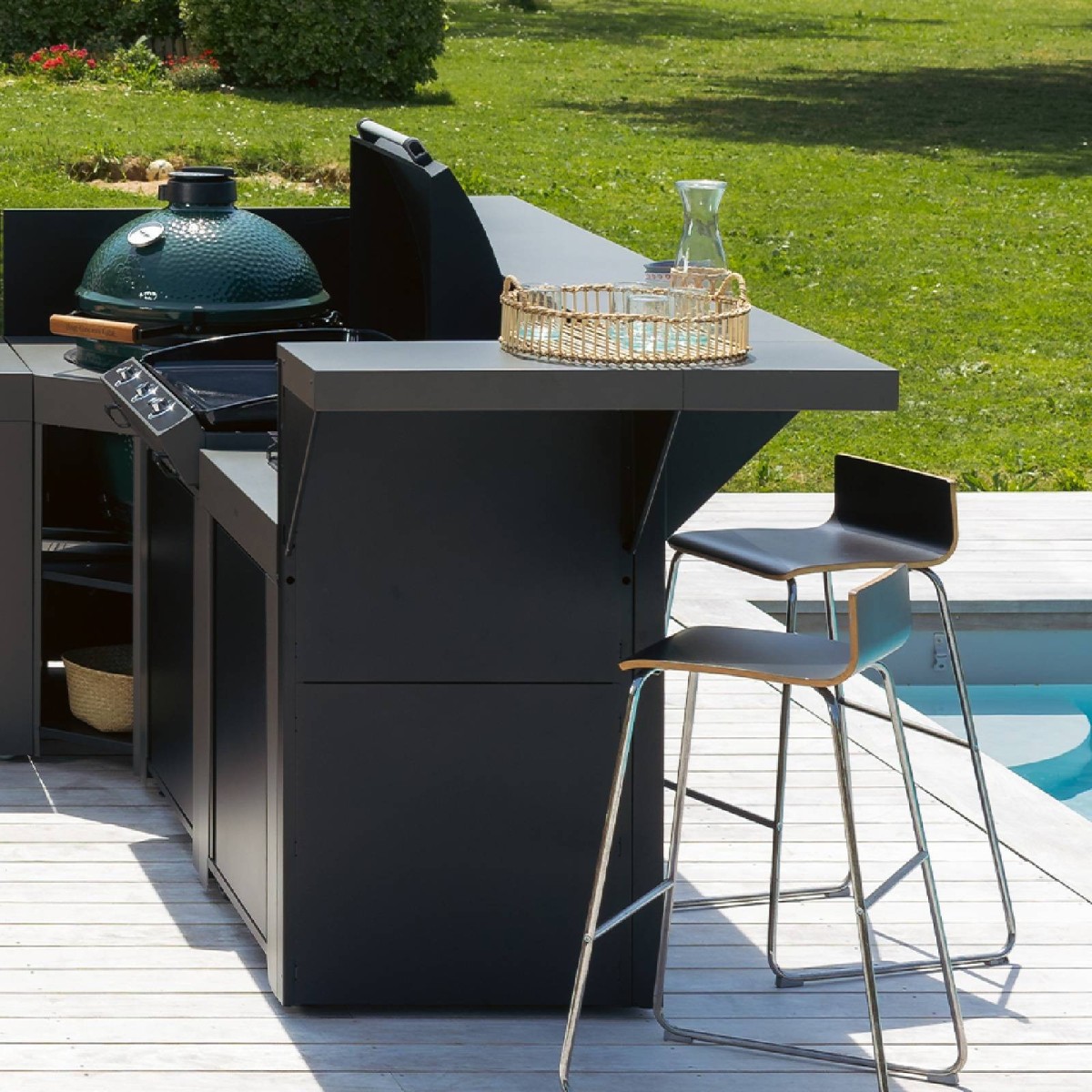 MODULO KIT PIANO BAR 60 GRIGIO SCURO Eno Piastre in ghisa smaltata | Il Mondo Del Barbecue