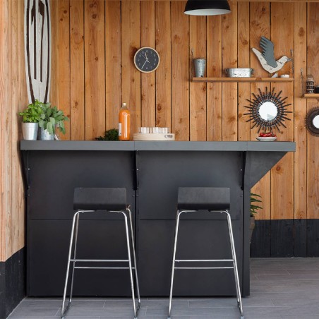 MODULO KIT PIANO BAR 80 NERO Eno Piastre in ghisa smaltata | Il Mondo Del Barbecue