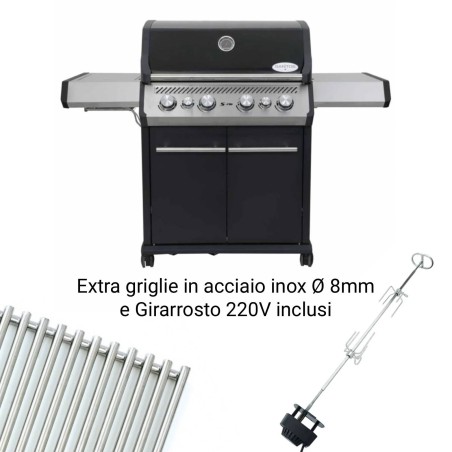 BARBECUE A GAS SANTOS S-418 NERO-PACK Santos Barbecue a gas | Il Mondo Del Barbecue