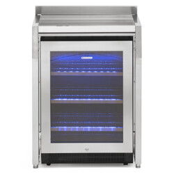 PIANO DI LAVORO IN ACCIAIO INOX CON FRIGORIFERO INTEGRATO 70CM