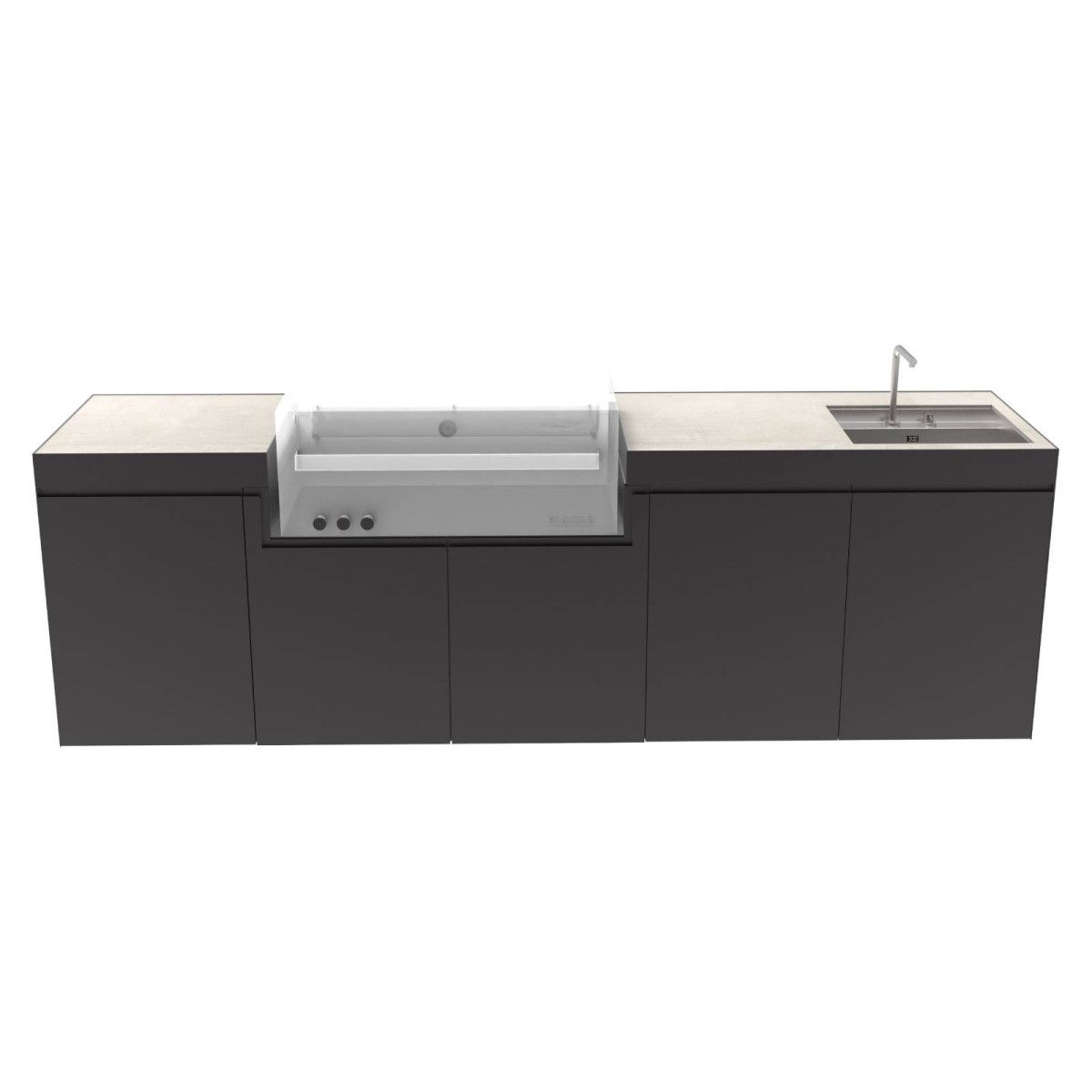 CUCINA DA ESTERNO DOMELUX DE05 - MODULO BARBECUE 120 CM | Il Mondo del Barbecue