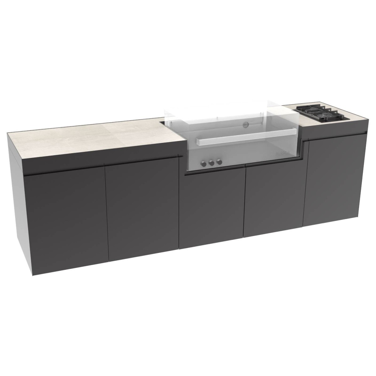 CUCINA DA ESTERNO DOMELUX DE07 - MODULO BARBECUE 120 CM | Il Mondo del Barbecue