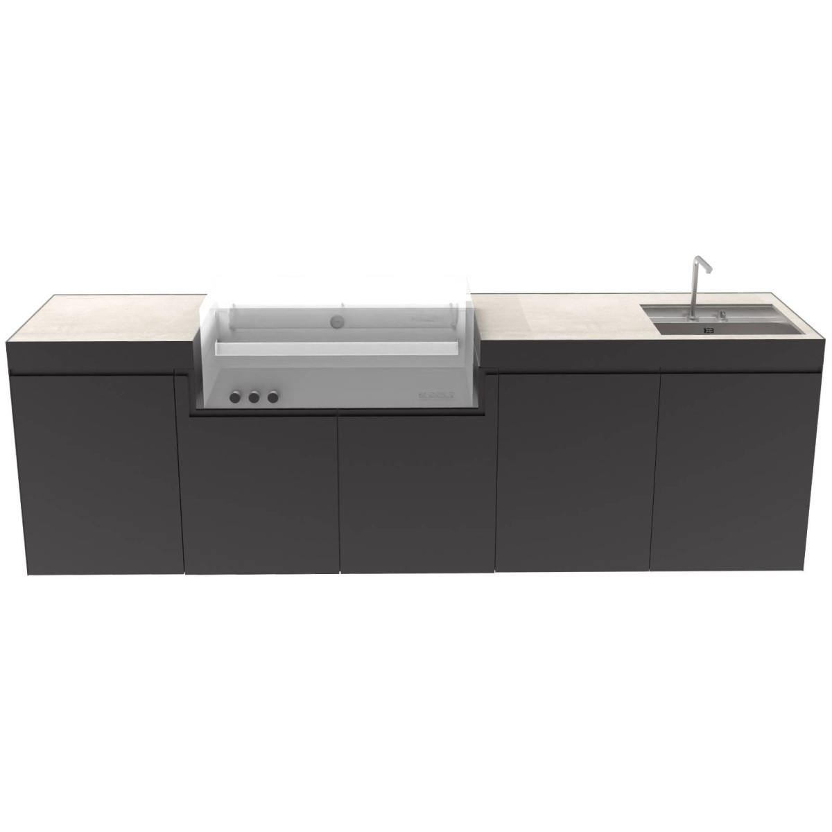 CUCINA DA ESTERNO DOMELUX DE12 - MODULO BARBECUE 120 CM | Il Mondo del Barbecue