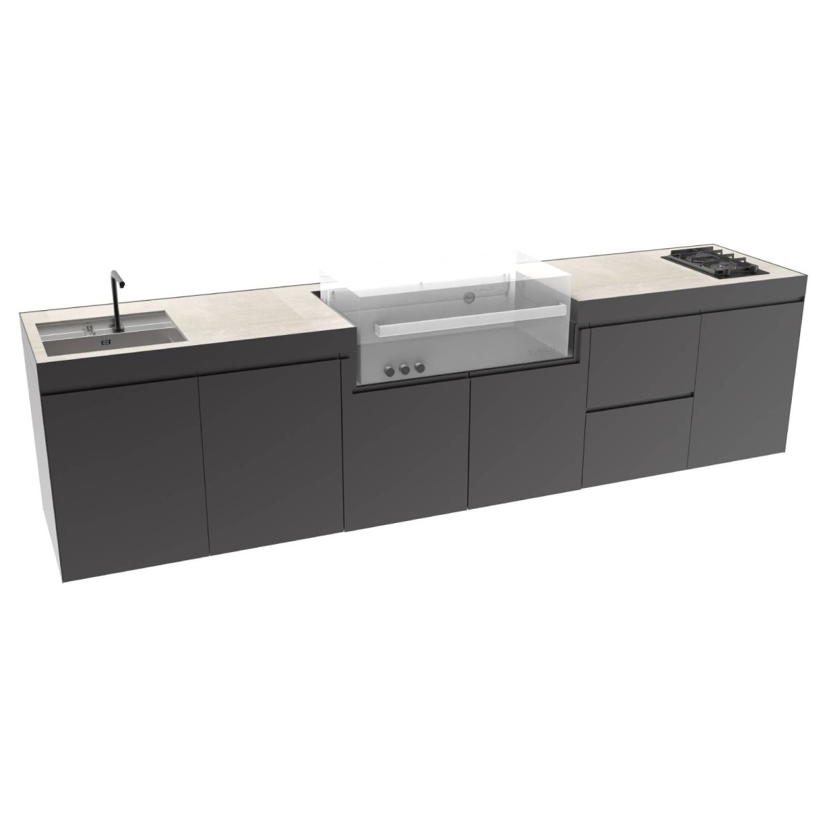 CUCINA DA ESTERNO DOMELUX DX01 - MODULO BARBECUE 120 CM | Il Mondo del Barbecue