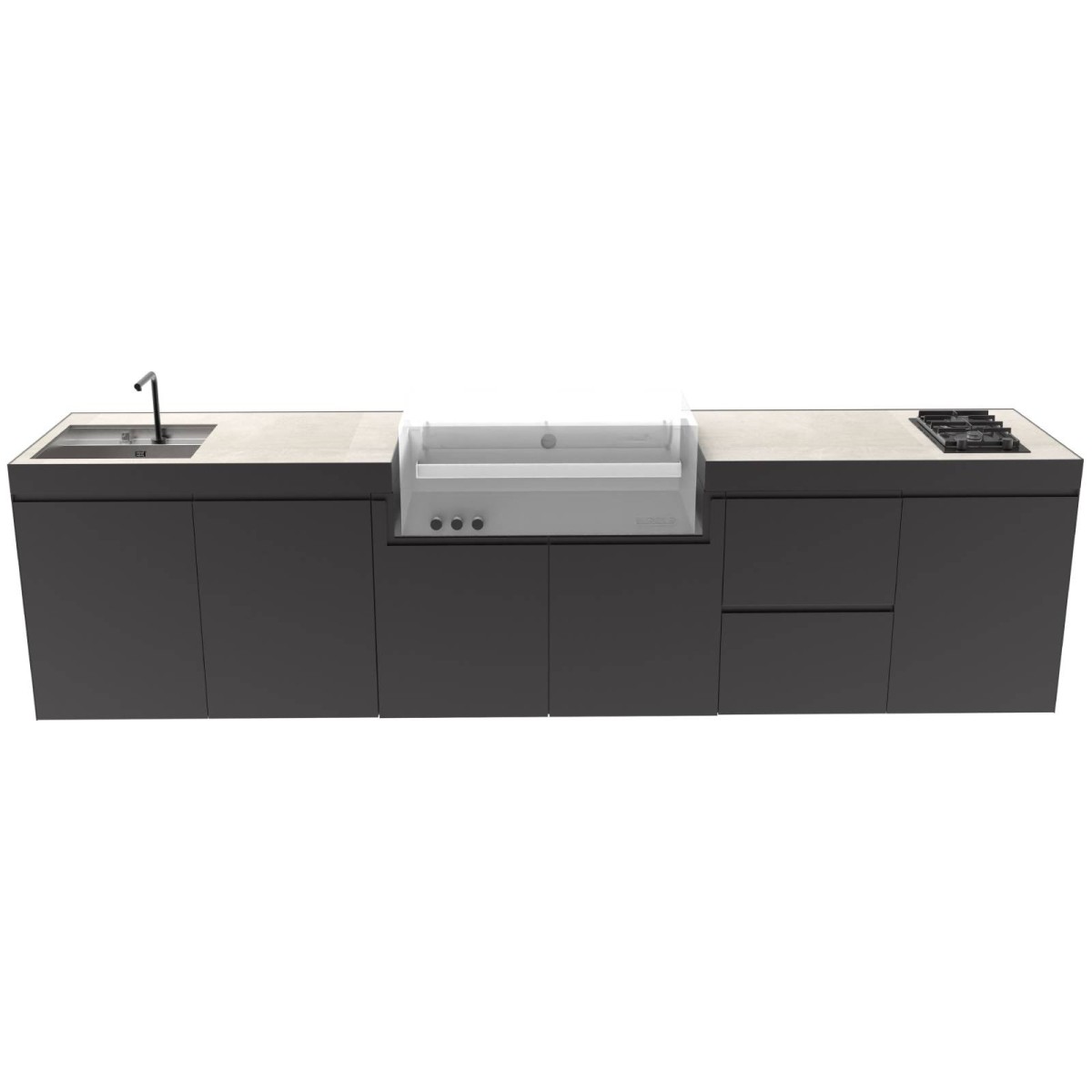 CUCINA DA ESTERNO DOMELUX DX01 - MODULO BARBECUE 120 CM | Il Mondo del Barbecue