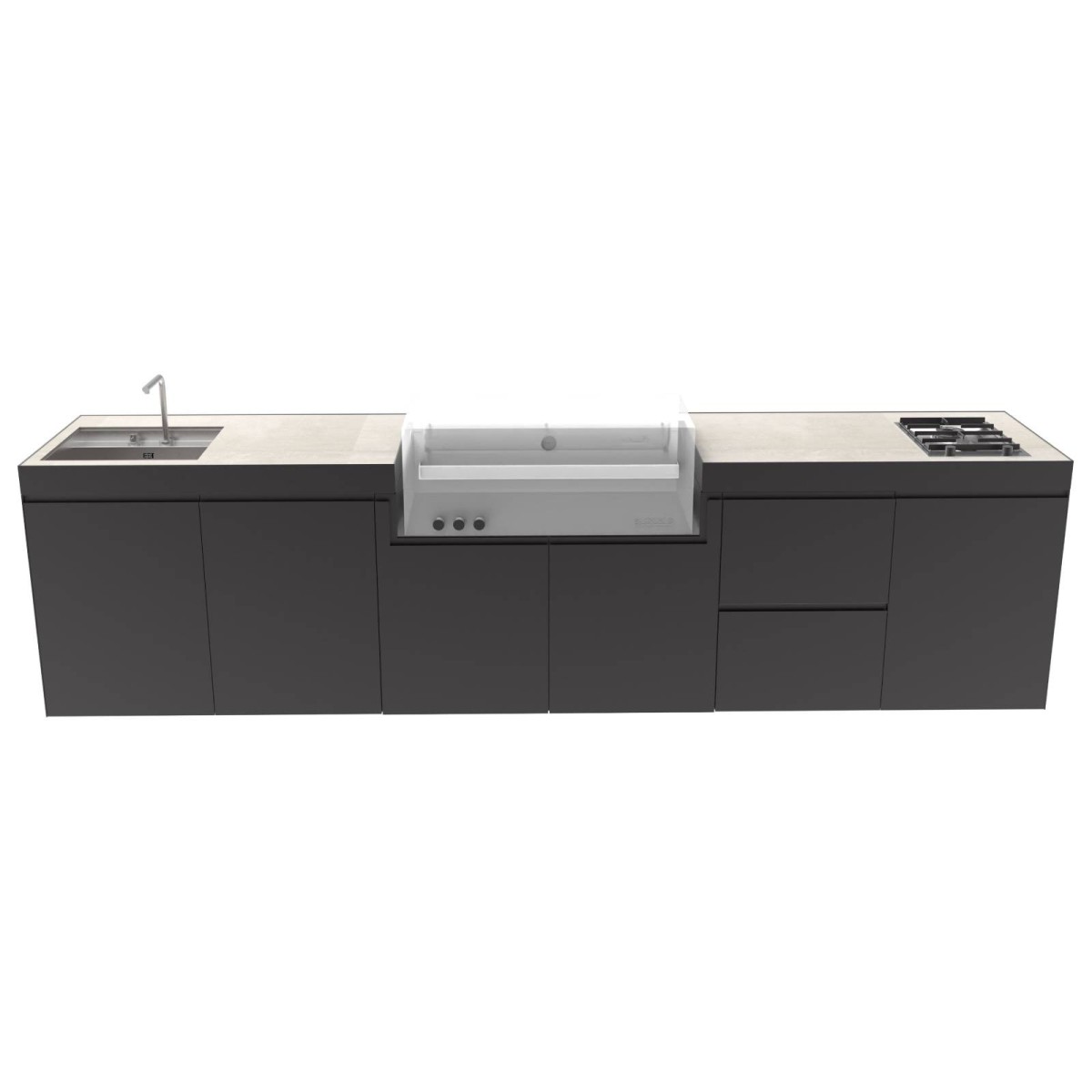 CUCINA DA ESTERNO DOMELUX DX02 - MODULO BARBECUE 120 CM | Il Mondo del Barbecue