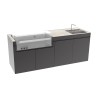 CUCINA DA ESTERNO DOMELUX LX01 - MODULO BARBECUE 120 CM | Il Mondo del Barbecue