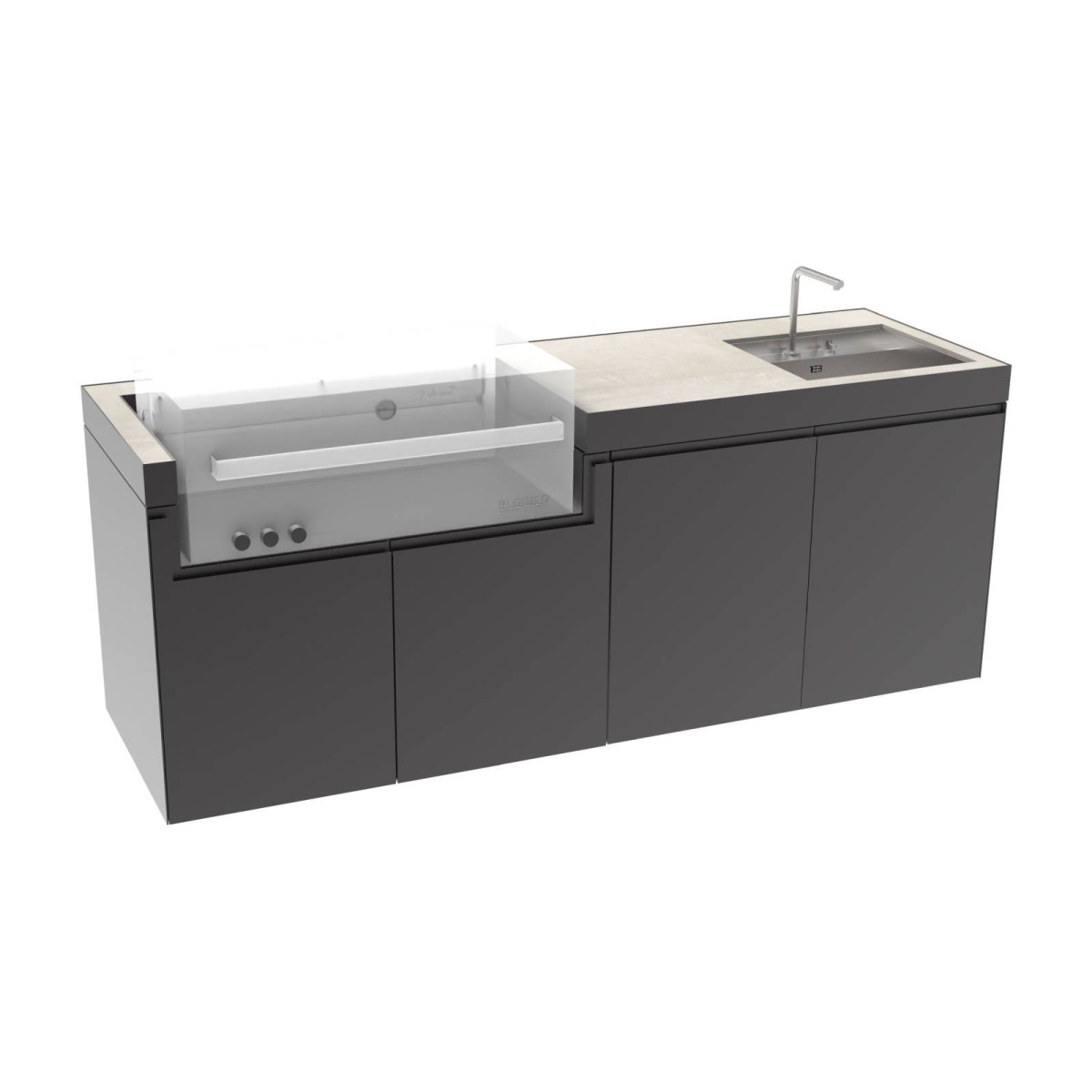 CUCINA DA ESTERNO DOMELUX LX02 - MODULO BARBECUE 120 CM | Il Mondo del Barbecue