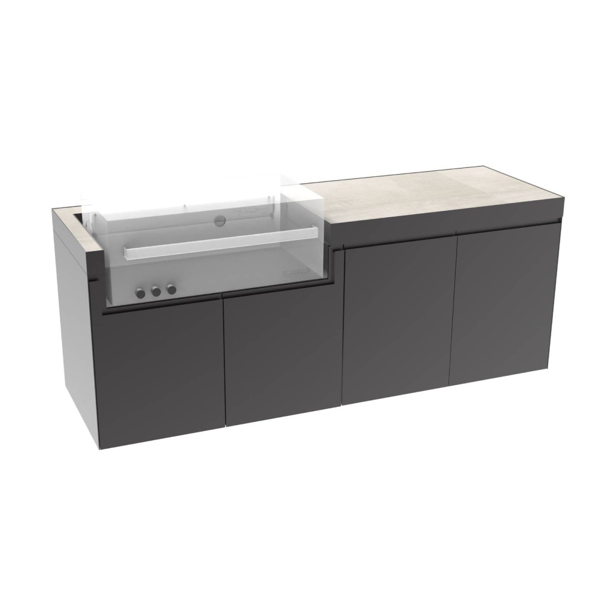 CUCINA DA ESTERNO DOMELUX LX03 - MODULO BARBECUE 120 CM | Il Mondo del Barbecue