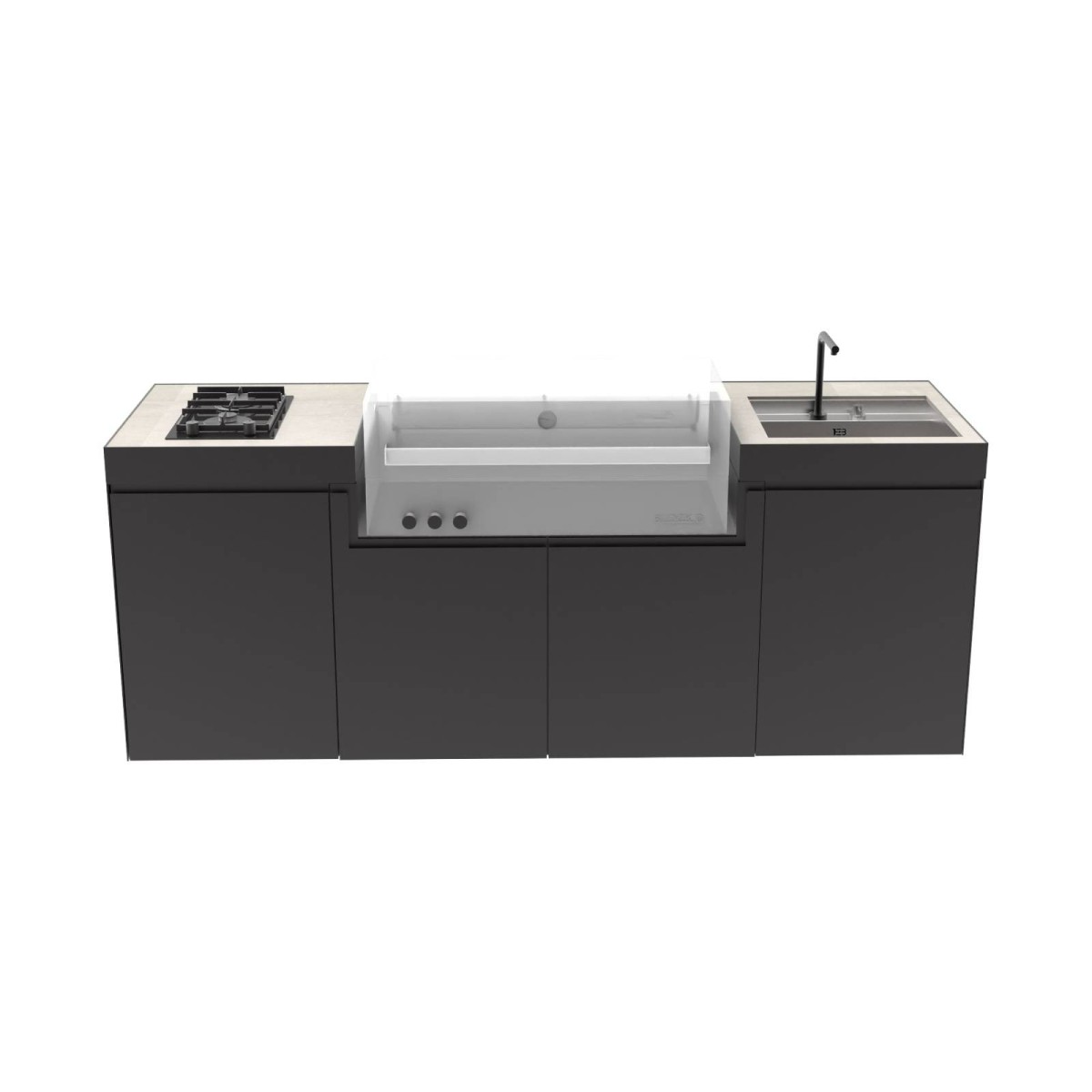 CUCINA DA ESTERNO DOMELUX LX06 - MODULO BARBECUE 120 CM | Il Mondo del Barbecue