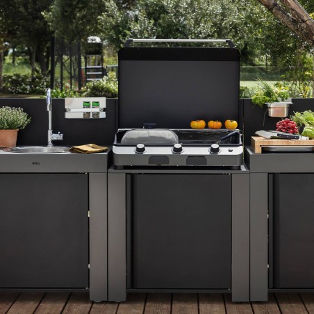 MODULO PLANCHA GRIGIO SCURO Eno Piastre in ghisa smaltata | Il Mondo Del Barbecue