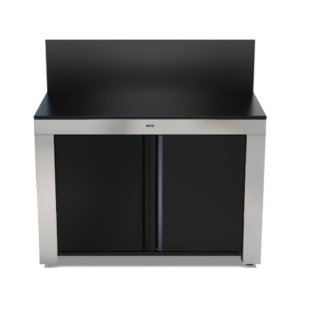 MOBILE FELIX ACCIAIO INOX E NERO Eno Piastre in ghisa smaltata | Il Mondo Del Barbecue