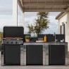 MODULO STANDARD ACCIAIO INOX E NERO Eno Piastre in ghisa smaltata | Il Mondo Del Barbecue