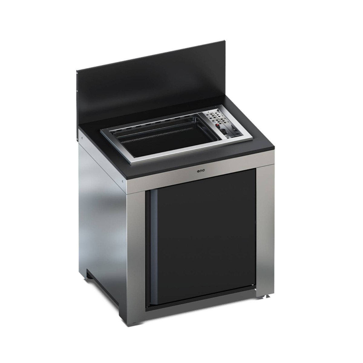 MODULO PER PLANCHA TRIBU ACCIAIO INOX E NERO Eno Piastre in ghisa smaltata | Il Mondo Del Barbecue