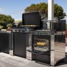 MODULO COMBINATO NERO E INOX Eno Piastre in ghisa smaltata | Il Mondo Del Barbecue