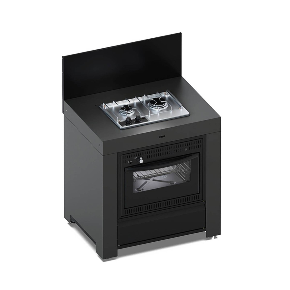 MODULO COMBINATO GRIGIO SCURO Eno Piastre in ghisa smaltata | Il Mondo Del Barbecue