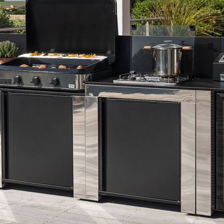 MODULO PER MASTER 2 ACCIAIO INOX E NERO Eno Piastre in ghisa smaltata | Il Mondo Del Barbecue