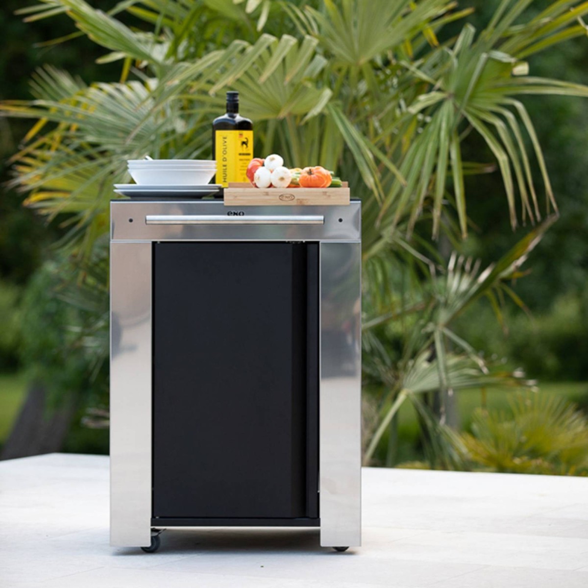 MODULO FELIX DESSERT NERO E INOX Eno Piastre in ghisa smaltata | Il Mondo Del Barbecue