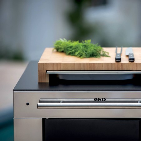 MODULO FELIX DESSERT NERO E INOX Eno Piastre in ghisa smaltata | Il Mondo Del Barbecue