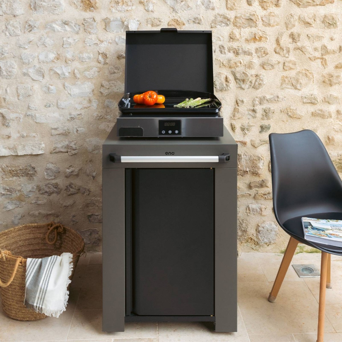 MODULO FELIX DESSERT GRIGIO SCURO Eno Piastre in ghisa smaltata | Il Mondo Del Barbecue