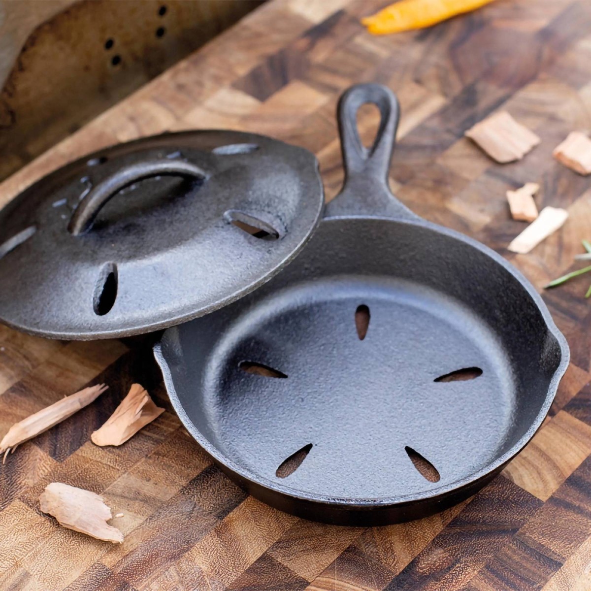 PADELLA PER AFFUMICARE Ø 16,96 CM CON COPERCHIO | Il Mondo Del Barbecue