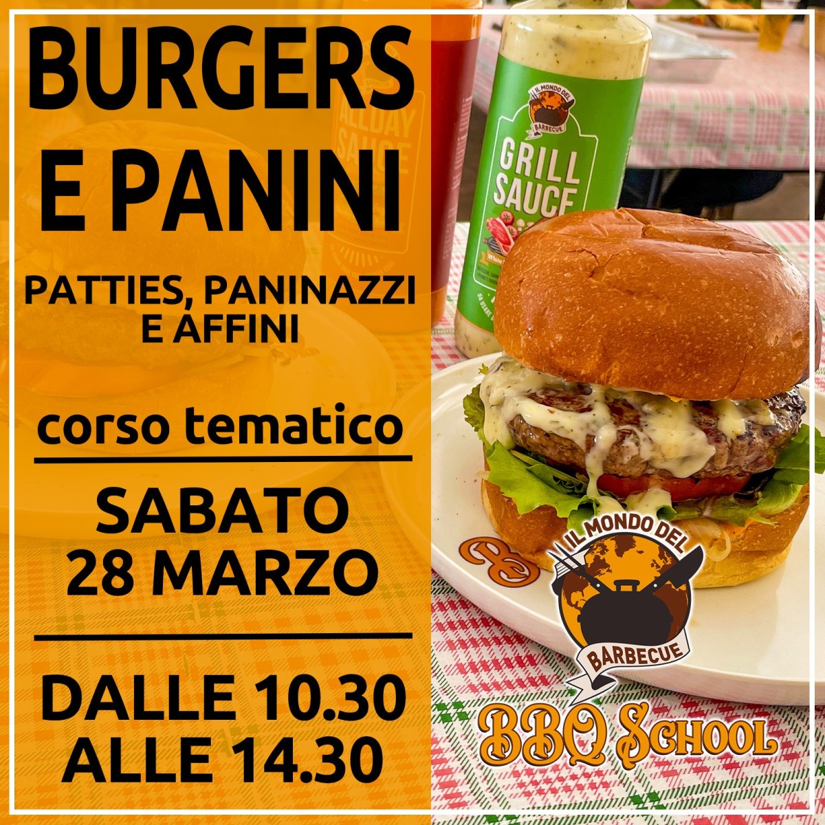CORSO BBQ TEMATICO AVANZATO - BURGERS, SANDWICHES E PANINI - SABATO 28 MARZO | Il Mondo Del Barbecue