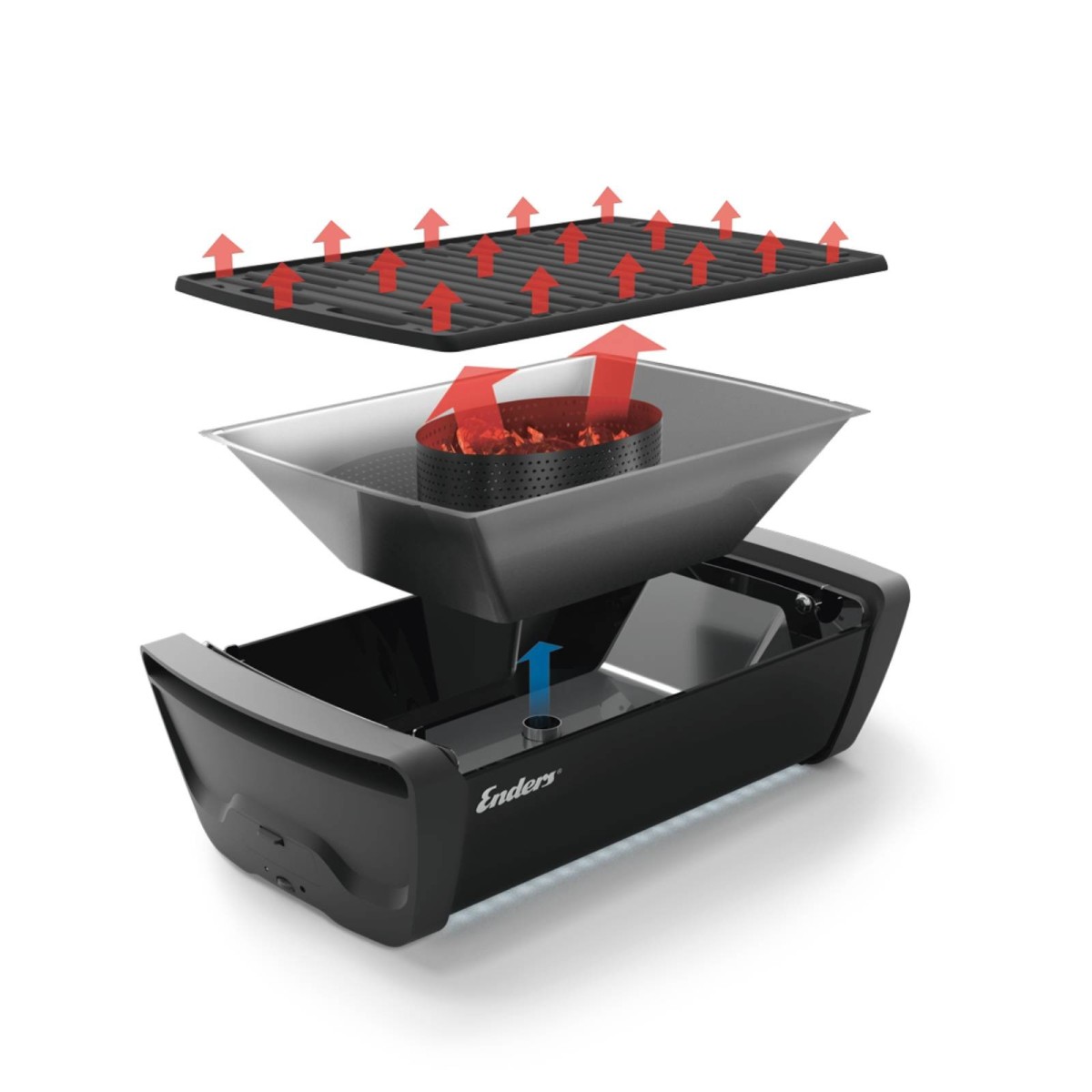 BARBECUE A CARBONE DA TAVOLO AURORA - NERO | Il Mondo Del Barbecue