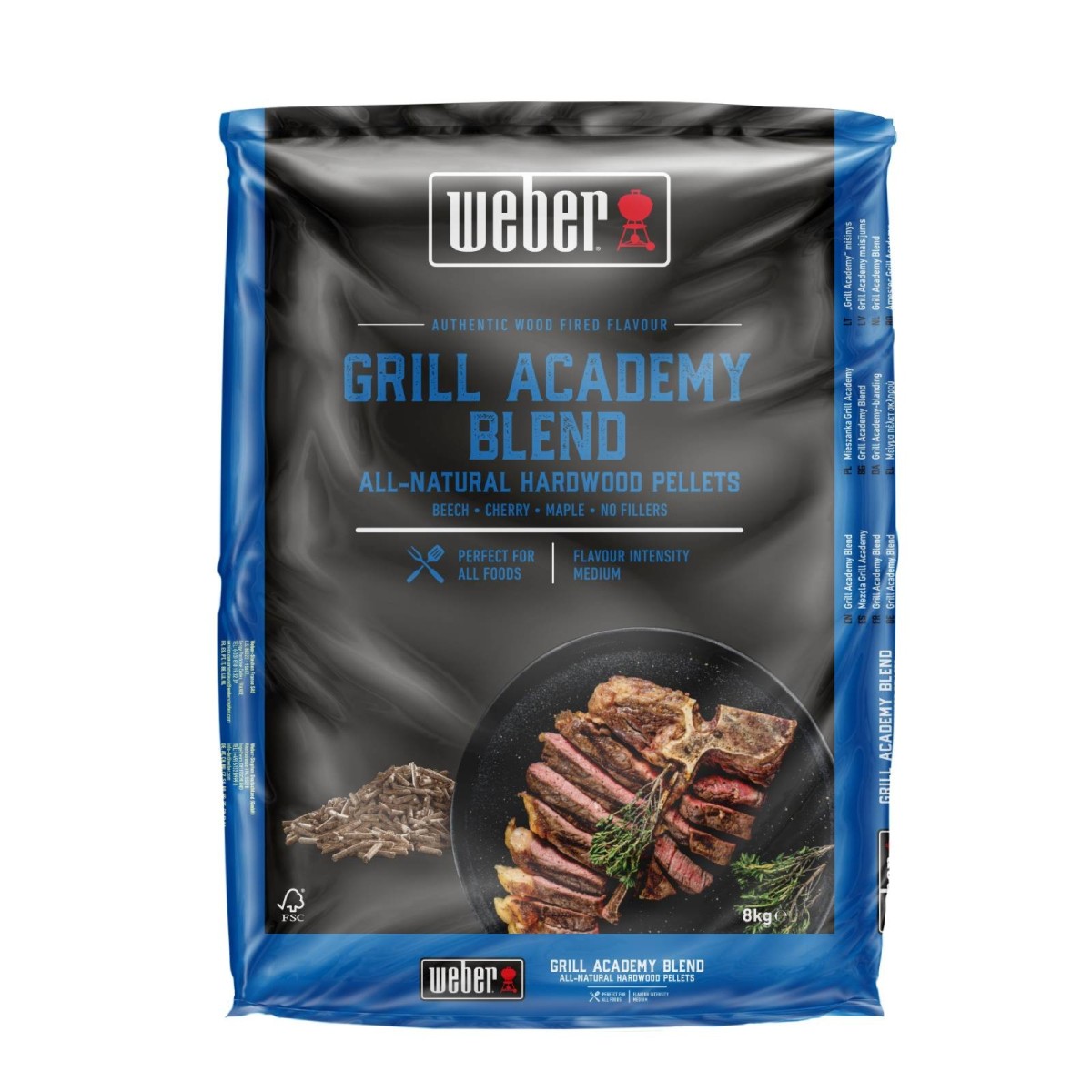 PELLET DI LEGNO FSC GRILL ACCADEMY BLEND 8KG WEBER Accessori | Il Mondo Del Barbecue