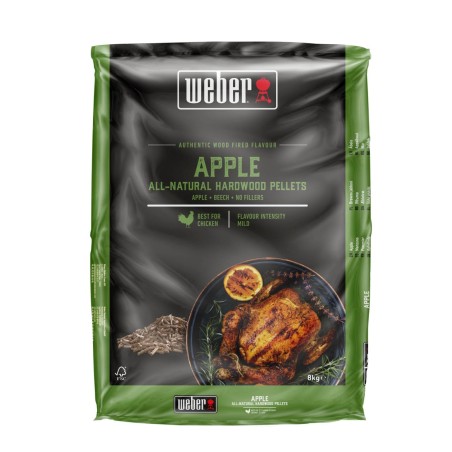 PELLET DI LEGNO FSC MELO 8KG WEBER Accessori | Il Mondo Del Barbecue