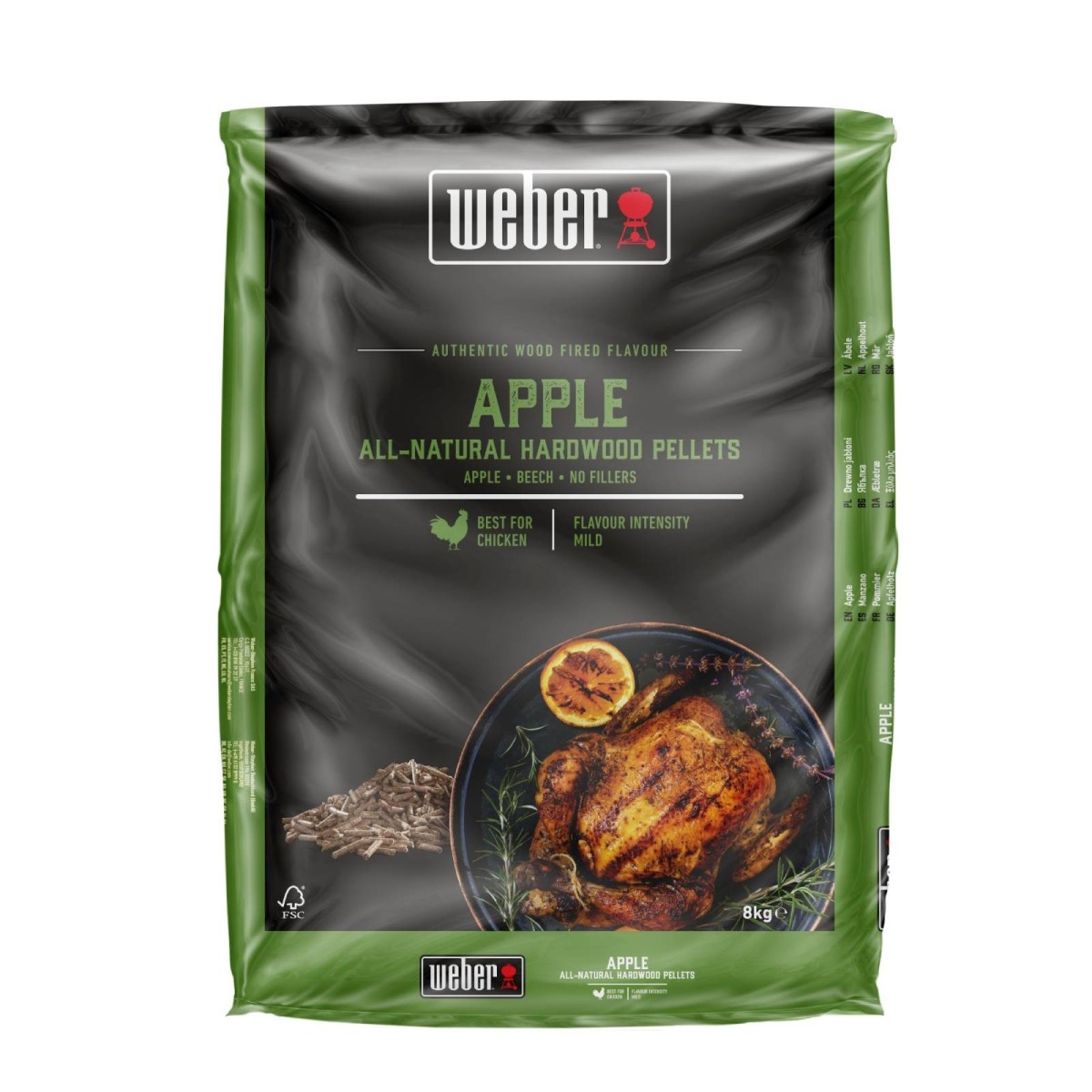 PELLET DI LEGNO FSC MELO 8KG WEBER Accessori | Il Mondo Del Barbecue