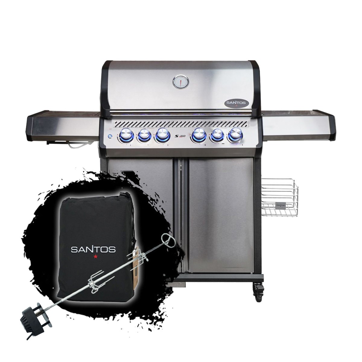 BARBECUE A GAS SANTOS S-418 PRO INOX Santos Barbecue a gas | Il Mondo Del Barbecue