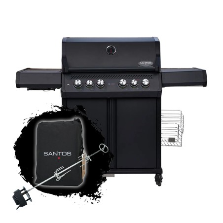 BARBECUE A GAS SANTOS S-418 PRO BLACK MATTE Santos Barbecue a gas | Il Mondo Del Barbecue