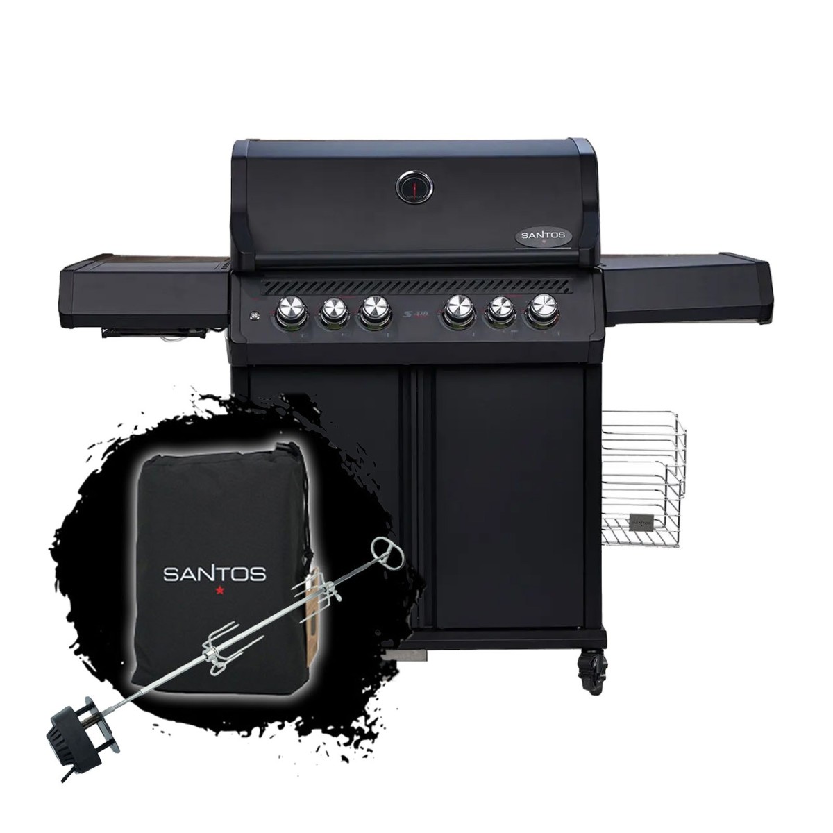 BARBECUE A GAS SANTOS S-418 PRO BLACK MATTE Santos Barbecue a gas | Il Mondo Del Barbecue