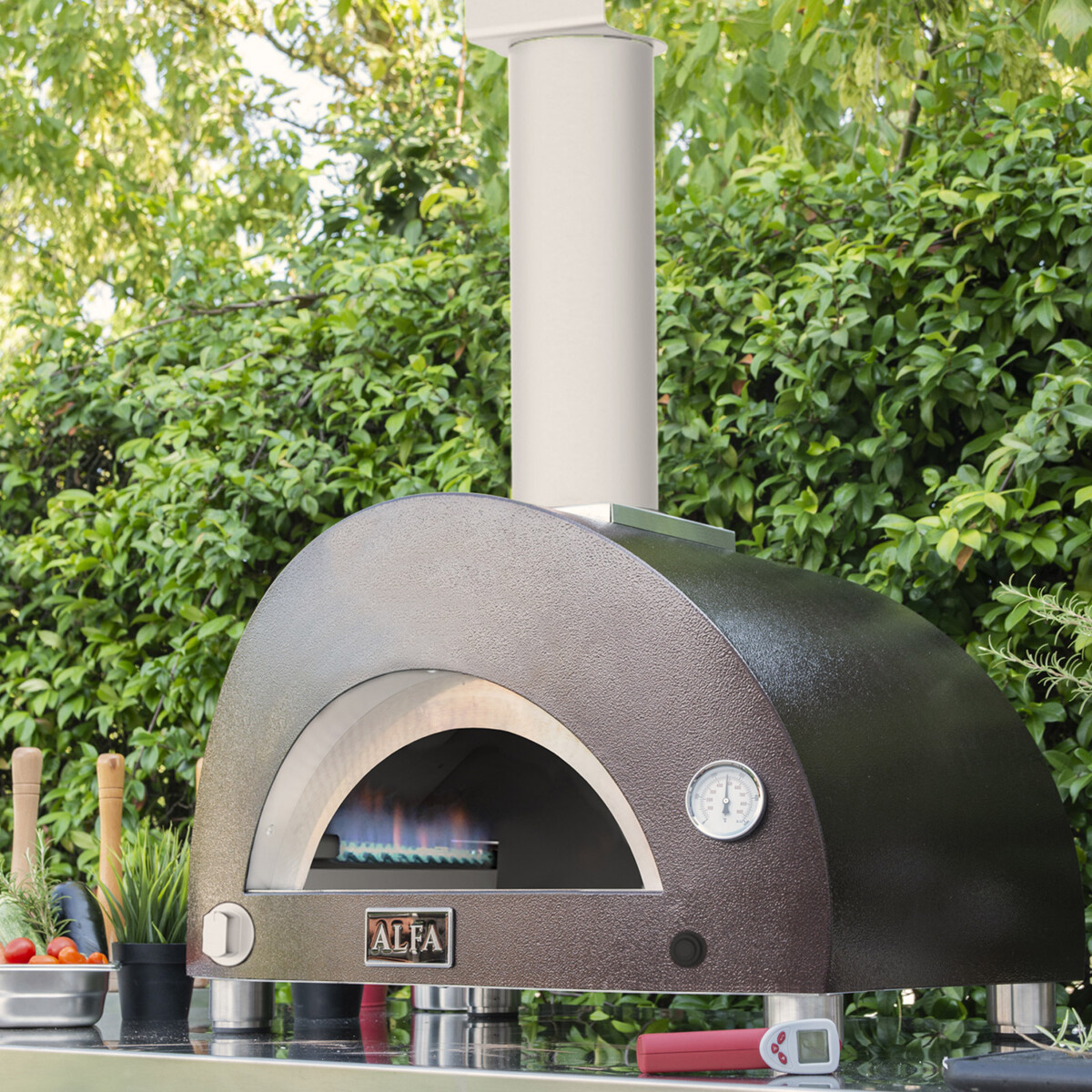 ALFA MODERNO 1 PIZZA FORNO PIZZA A METANO ANTIQUE RED Alfa forni Forni pizza | Il Mondo Del Barbecue